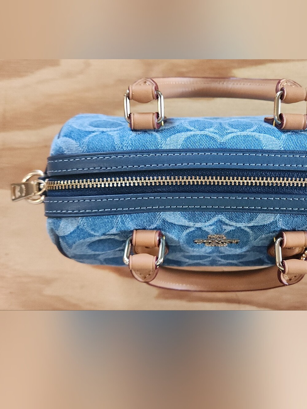 Coach Mini Rowan In Signature Denim - Picture 9 of 14